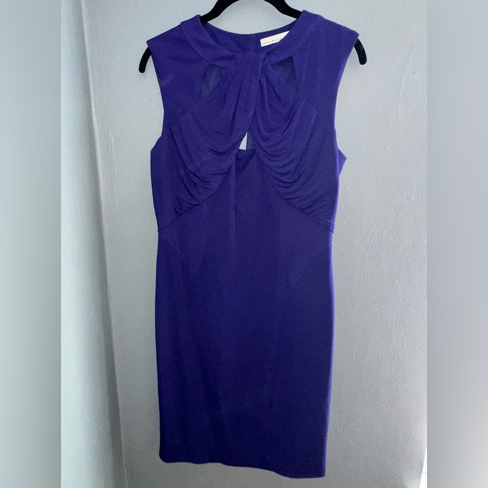 Karen Millen Purple Ruched Halter Cocktail Dress